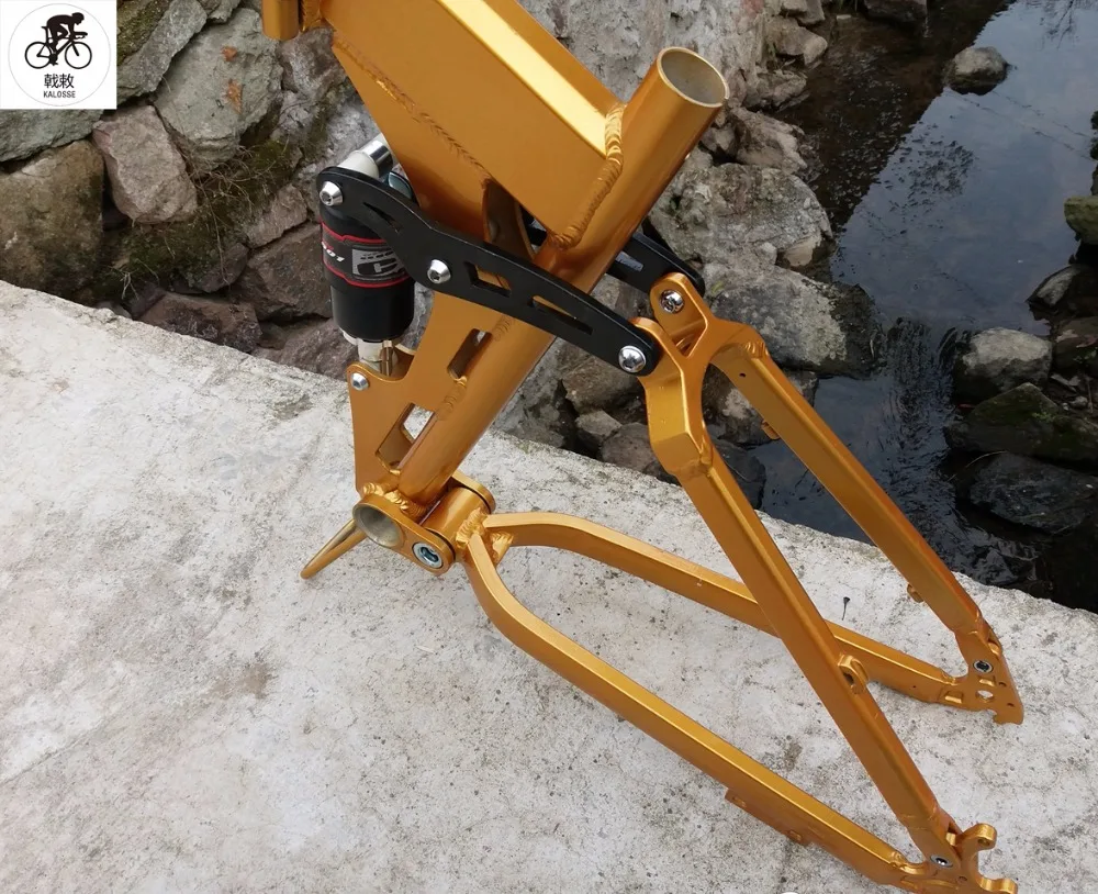 Best Kalosse Soft tail   26*17inch  6001 aluminum alloy mountain bicycle  frame  26er folding  mountain  bike frame 1