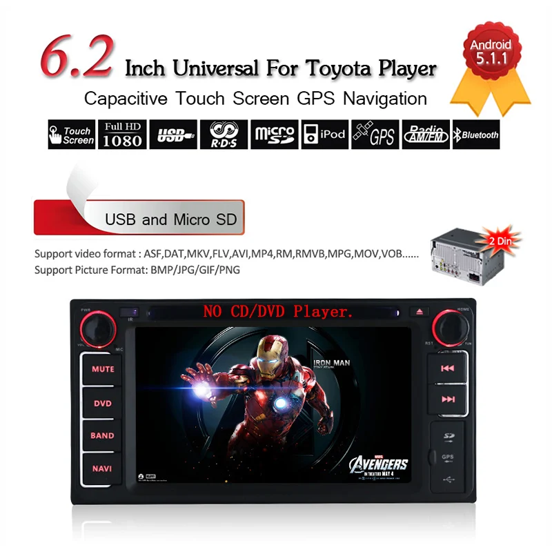 Clearance 6.2" Car DVD Player GPS Navigation Radio Audio For Toyota RAV4/FJ CRUISER/ALPHARD/Previa GL/HIACE/IELAS/Fortuner/INNOVA/Camry 1