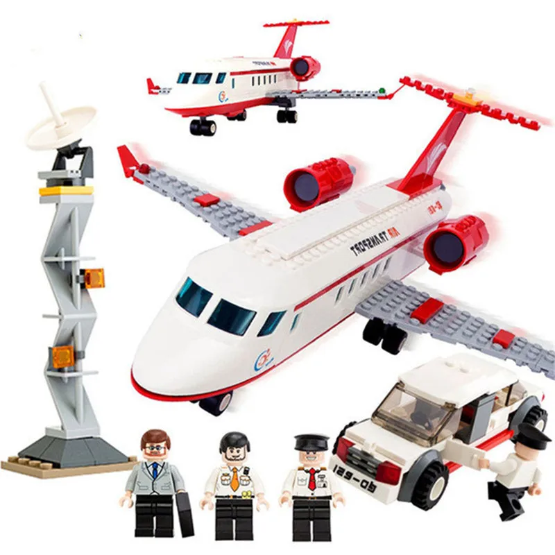 8911 город автобус самолет воздуха Строительные блоки Устанавливает legoings