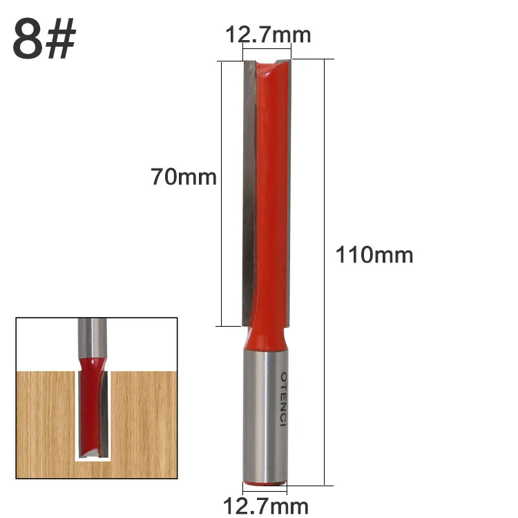 1 шт. 1/2 хвостовик Extra long2 "лезвие 1/2" Резка Dia. Прямые фреза Деревообработка резак шипорезный Станок для деревообработки