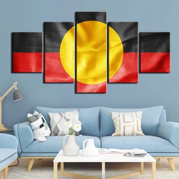 

HD Prints 5 Panels Canvas Prints Painting National flag Wall Art Picture for Living Room Wall Decor Home Decoration