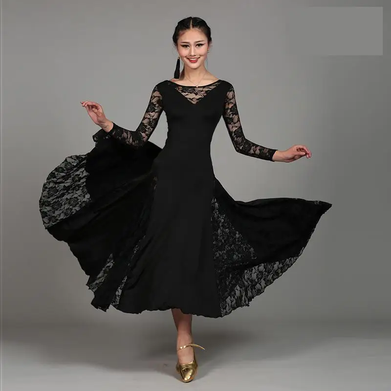

2018 New Adult Modern Ballroom Dance Dress For Ballroom Dancing Waltz Tango Spanish Flamenco Dress Standard Ballroom Dress