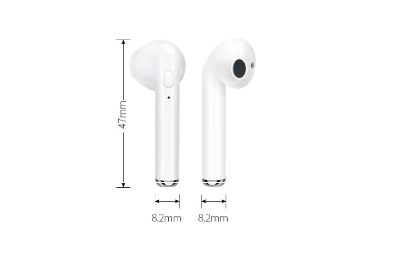 Беспроводные наушники Bluetooth i7 i7s TWS стерео вкладыши для Iphone 8 X Samsung S6 S8 + S7 Edge