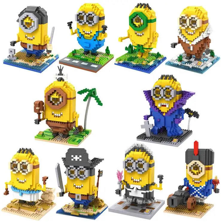 LOZ Small Blocks Minion DIY Building Bricks Cartoon Auction Anime Figure Pegman Model Toy Education Juguetes Kids Toys 9607-9616 LOZ Small Blocks Minion DIY Building Bricks Cartoon Auction Anime Figure Pegman Model Toy Education Juguetes Kids Toys 9607-9616