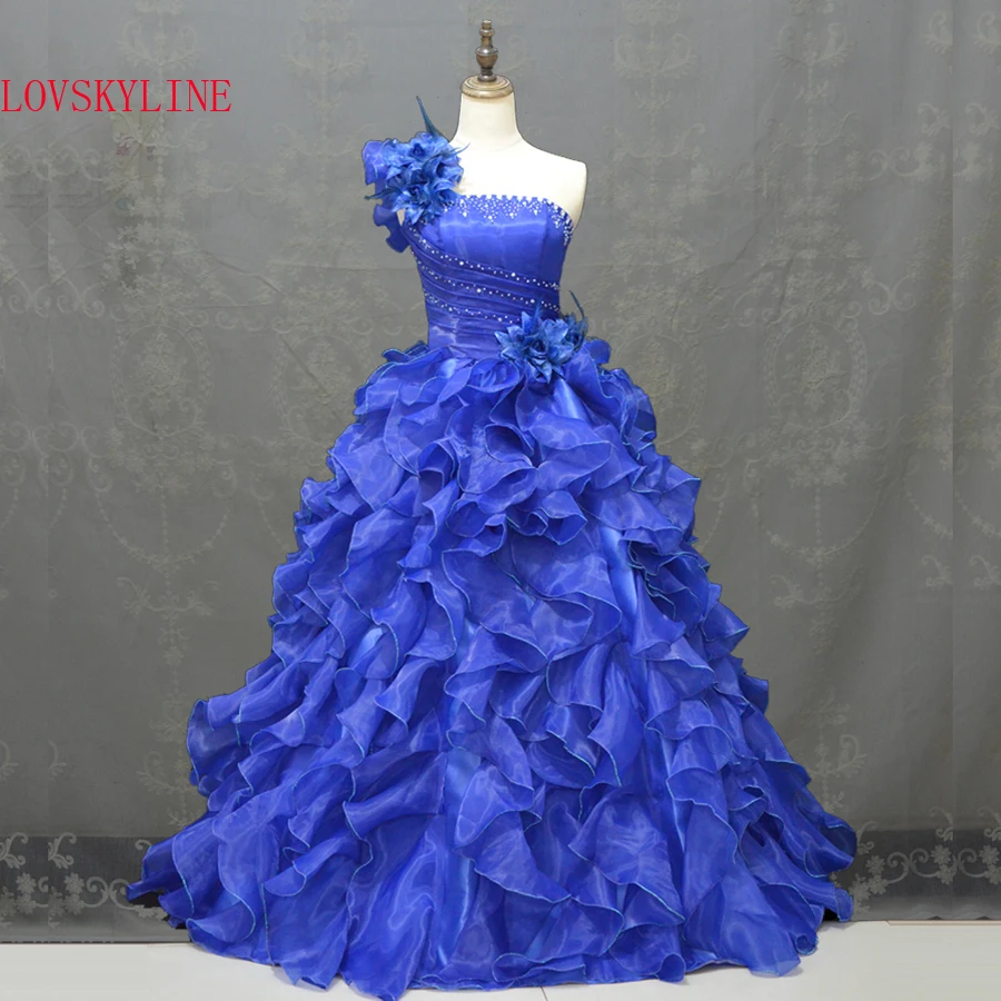 

Real photo Quinceanera Dress Ball Gown 2018 Beading Sleeveless Sweetheart Tiered Floor Length Formal dress