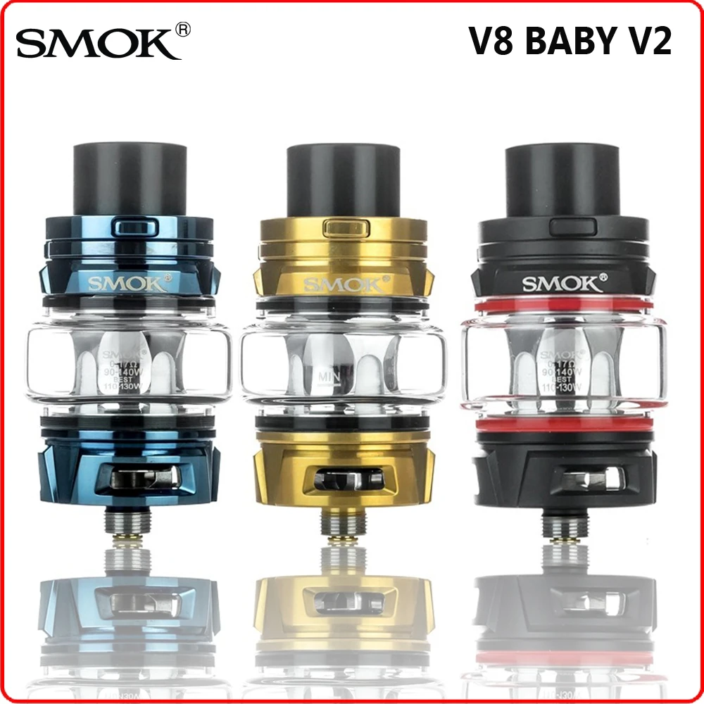 

Original SMOK TFV8 Baby V2 Tank 5ml Electronic E Cigarette Atomizer V8 Baby V2 A1 A2 A3 S1 S2 K1 K2 Coil Vaporizer VS TFV8 BABY