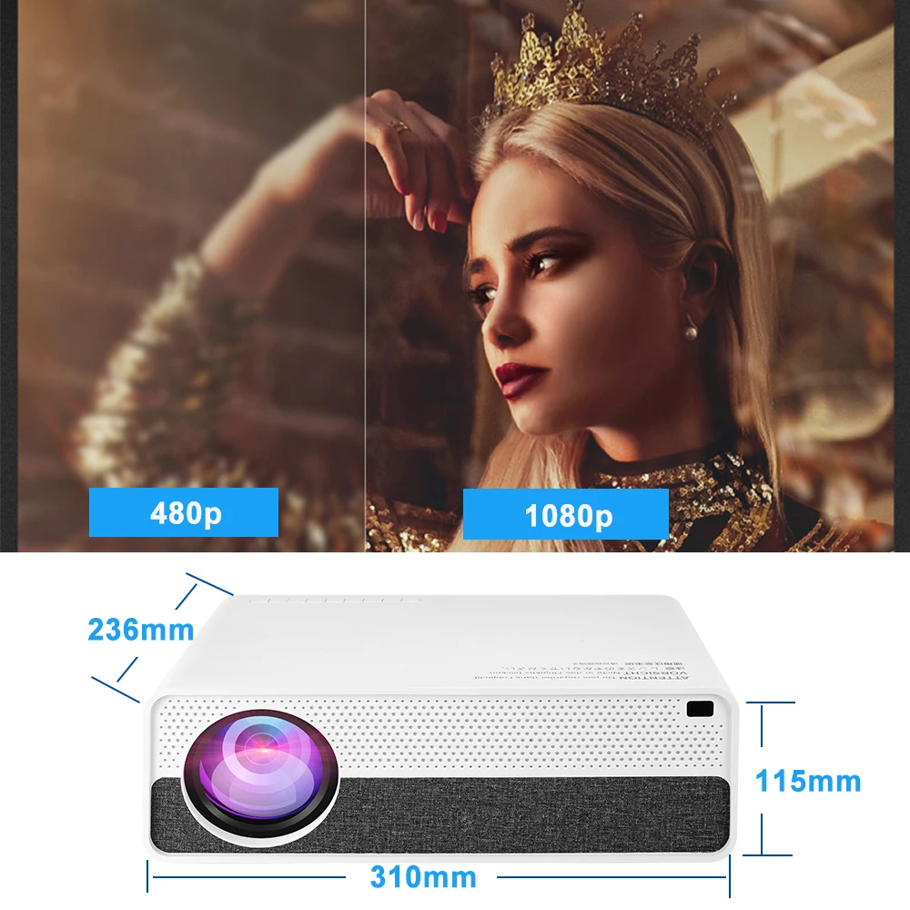 Vivicine M19 новейший проектор 1080 p, опция Android 9,0 HDMI USB PC 1920x1080 Full HD светодиодный проектор для домашнего кинотеатра