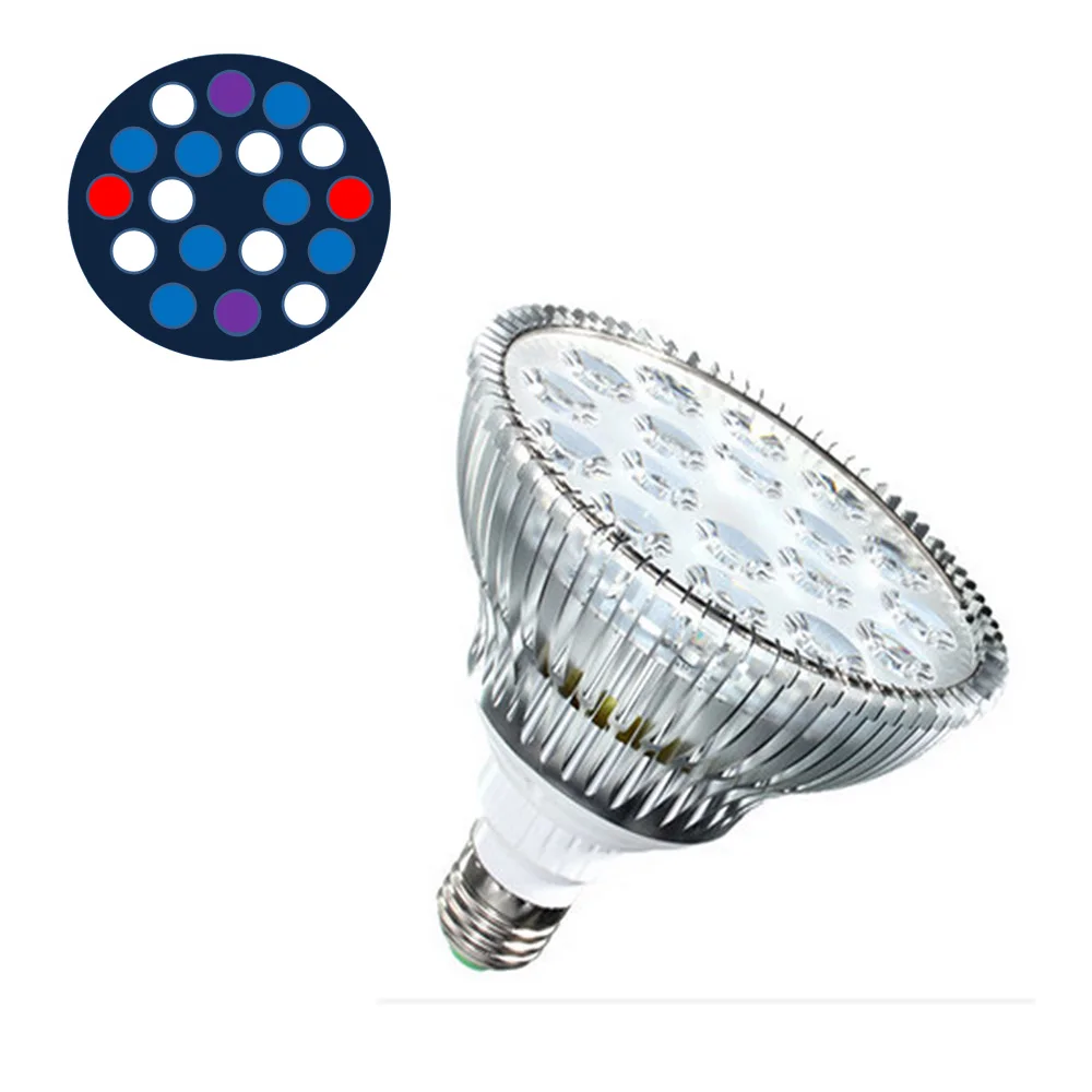 

E27 54W Full Spectrum LED Aquatic Plant Grow Lights PAR38 LED Lamp Bulb Spectrum Reef Coral Fish Tank Aquarium for Sump Algae