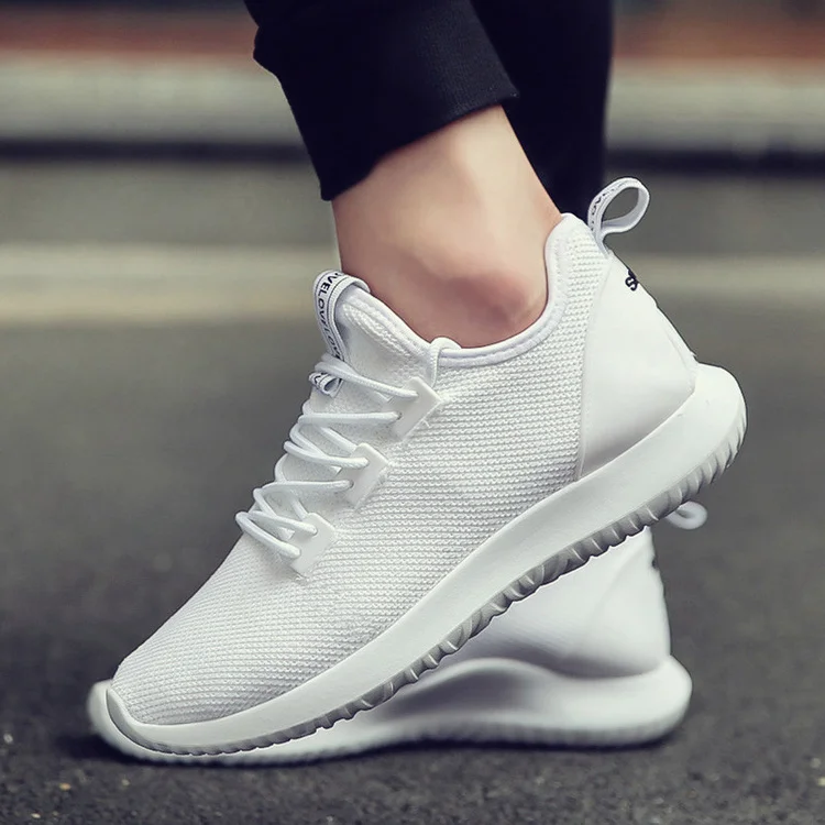 Unn Hot 2018 Knit Running Shoes White Men Sport Shoes Smart Chip