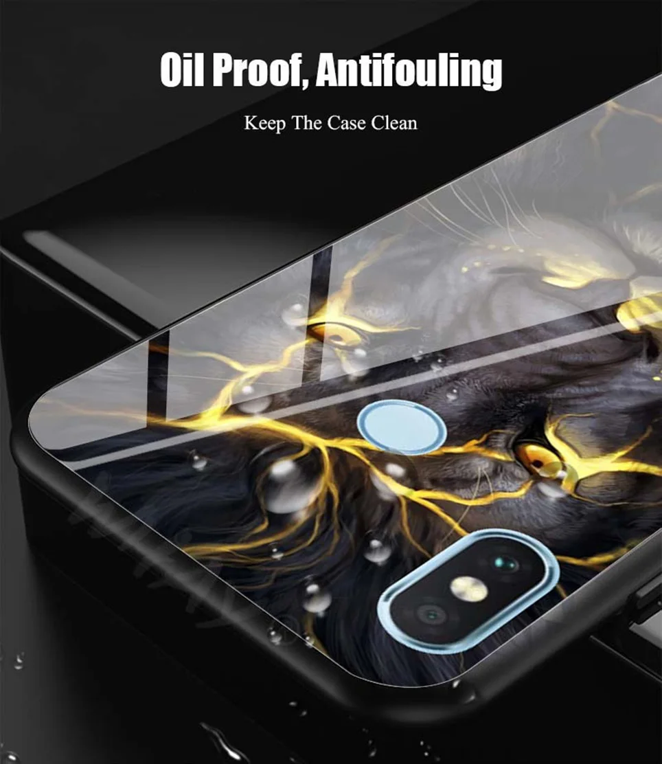 Fitted Case For Huawei Nova 3 Luxury Pattern Glass Coque For P20 Pro P Smart  Mate P20 10 Lite Honor 7 10 9 Lite Y6 2018 Cover   (7)