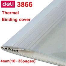 ReadStar-housse de reliure thermique Deli 3866, 10 pièces/lot, 4mm, pour machine de reliure, colle thermique, 26 à 35 pages