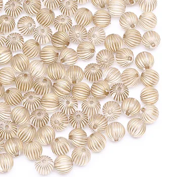 

CHONGAI 100Pcs Fluted stripe Vintage Inspired Ethnic Stripe Round Acrylic Antique Design Spacer Bead For Jewelry Making DIY