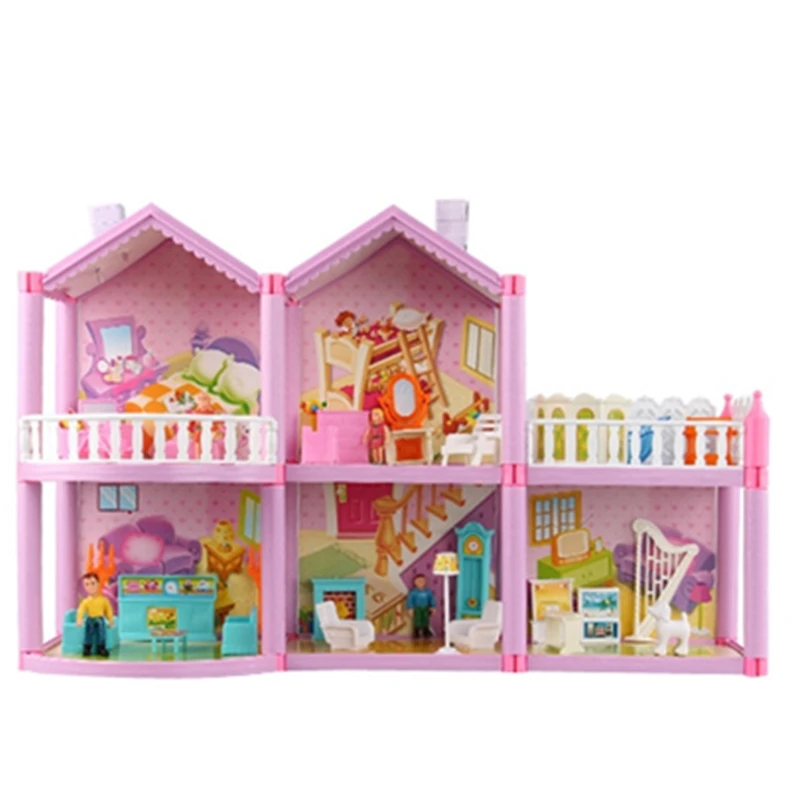 

Doll House Miniature Dollhouse Toys For Children Diy Accessories Furniture Plastic Mini House Girls Parent-Child Birthday Gifts