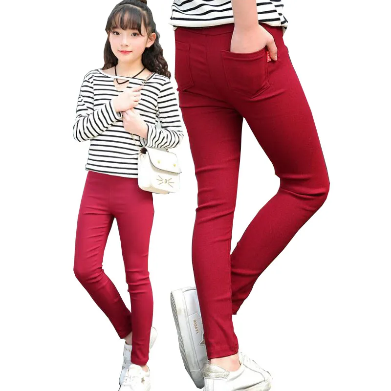 

Candy Color Girls Leggings Autumn 4-12y Girls Leggings Cotton Pencil Pants For Girls Sport Leggings Children School Trousers