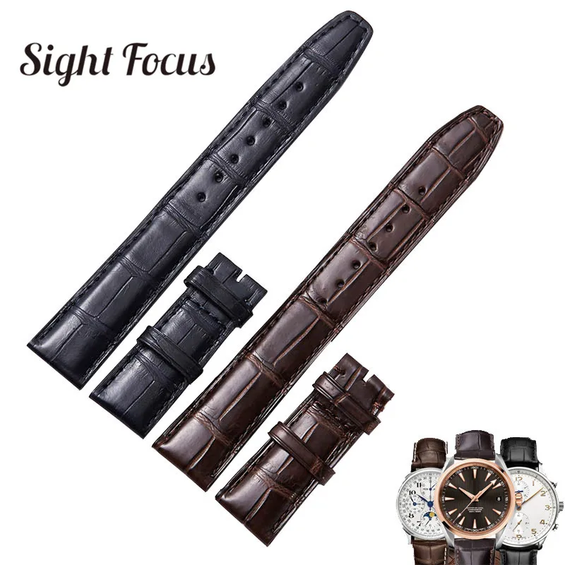 20 22mm Genuine Alligator Leather Watch Band for IWC Watch Straps Black Brown Crocodile Bracelets Men Belts Correas Masculino 20 22mm Genuine Alligator Leather Watch Band for IWC Watch Straps Black Brown Crocodile Bracelets Men Belts Correas Masculino