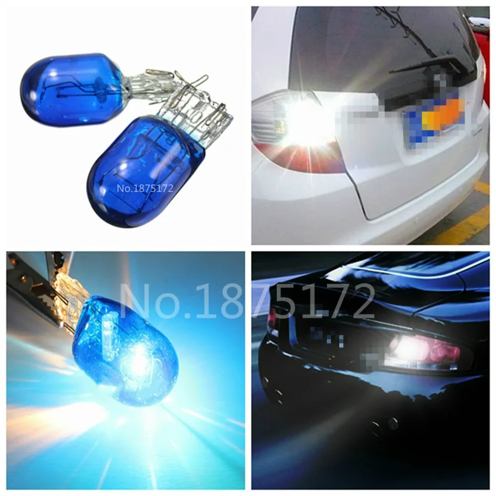 

2Pcs 580 7443 1891 W21/5W T20 W3x16q XENON Blue Glass Car Auto Light Bulb 12V 21/5W Double Filament Automobile Car Light Bulb