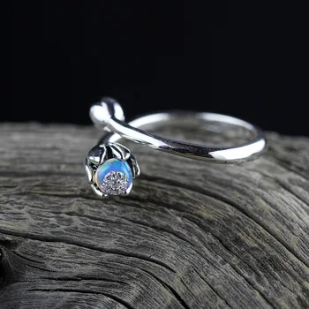 

S925 silver jewelry Nepal new starting opal ring opening Ms.