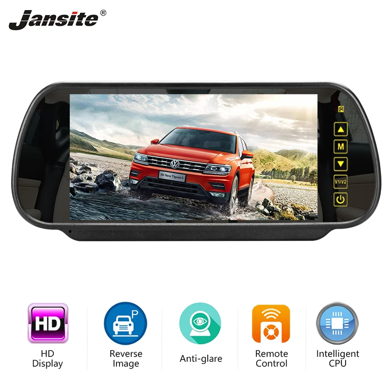 

Jansite 7" Wired Car monitor TFT LCD Car Rearview Monitor Parking Rearview System for Backup Reverse Cameras Anti-glare PAL/NTSC