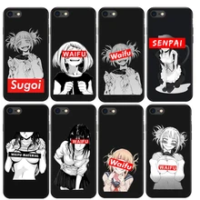 Чехол для телефона Sugoi Senpai аниме waifu для iPhone XS Max XR X 8 7 6 6S Plus 5S SE 4S 5C Мягкий Черный силиконовый чехол
