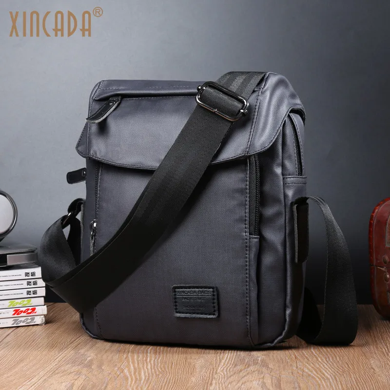 

XINCADA Messenger Bag Leisure Polyester Small Bags Men's Ipad Mini Bag Multifunctional Crossbody Bag for Work