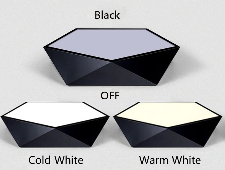 Ультратонкие современные светодиодные потолочные светильники, простые домашние светильники для спальни, столовой, гостиной, железные черно-белые пятиугольные потолочные лампы