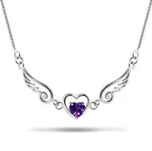 100% 925 sterling silver necklace angel lover necklace sterling silver jewellery necklaces & pendants FREE SHIPPING