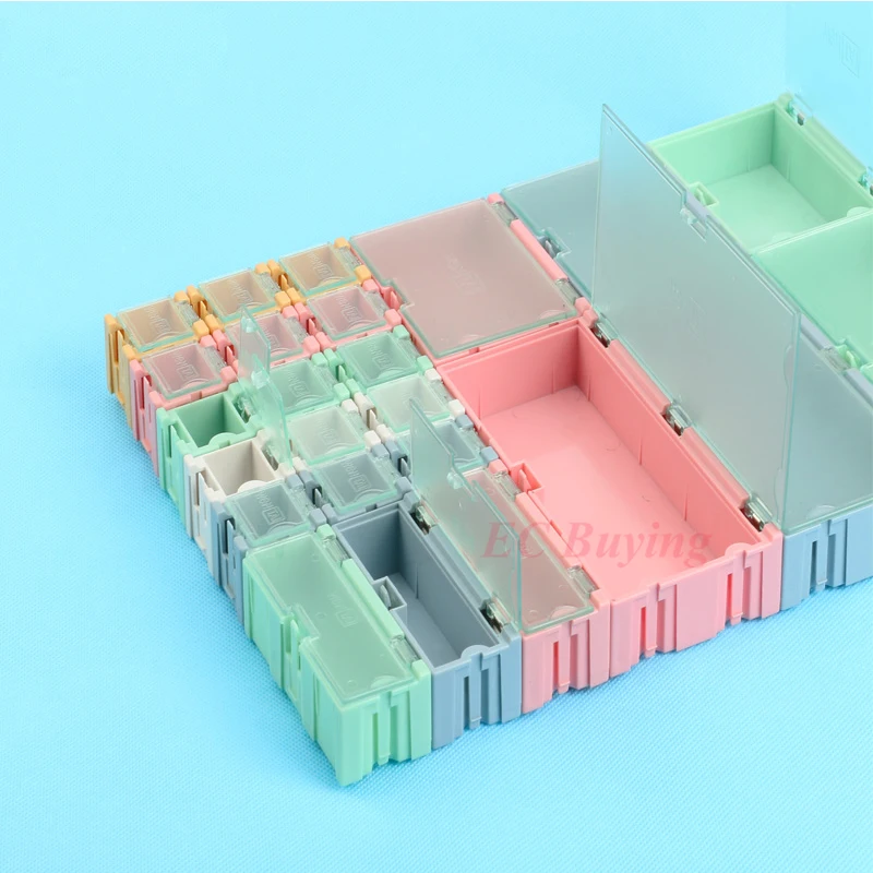 1 juego = 24 piezas SMD SMT IC componente electrónico Mini caja de almacenamiento y práctico caja de almacenamiento de joyas 1 juego = 24 piezas SMD SMT IC componente electrónico Mini caja de almacenamiento y práctico caja de almacenamiento de joyas
