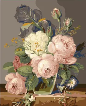 

Framless New arrival unique gift Digital Oil Painting On Canvas painting by numbers decorative picture 40*50-Flower Q420