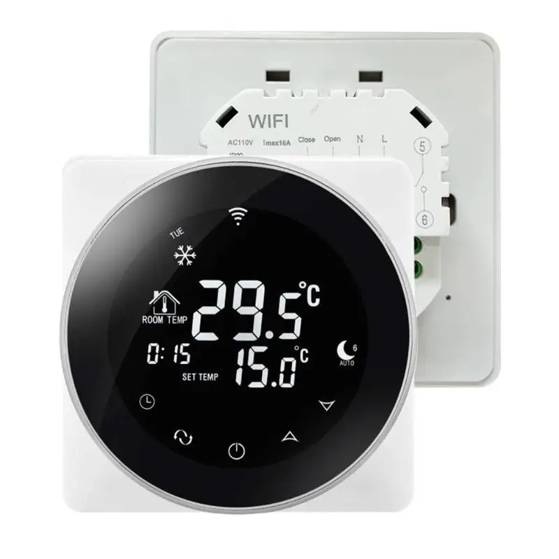 Интеллектуальный Wi-Fi ЖК-контроллер температуры для Alexa/Google Home умный Wi-Fi термостат 16A Электрический нагрев