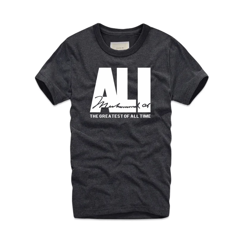 

2016 fashion brand Mens MUHAMMAD ALI T Shirts Sport Fitness MMA Short SleeveT Shirt printed Fight Champ Retro Shirt Top Tees men
