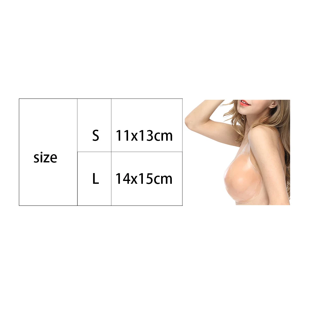 1 Pair Cool Reusable Self Adhesive Silicone Lift Up Breast Nipple Cover Bra Pad Invisible Breast Petals for Party Dress