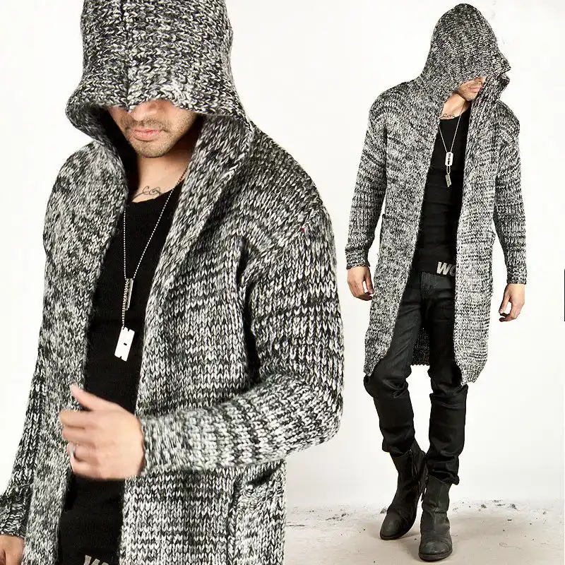 sweater jacket mens with hood