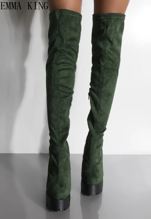 Sur forme Mince 34 De Nouvelles Femmes Genou Le Rond Talon Sexy Femme 43 Plate Bout Mode Carré Chaussures Taille 2018 Bottes txrdCBoshQ