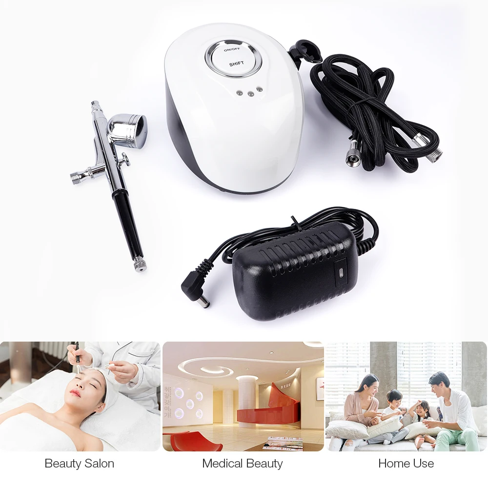 

Face Spray Compressor Airbrush With Compressor Dual Action Spray Guns Model DIY Tattoo Cake Paint Nail Airbrush 3 Speeds Mode