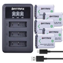 Batmax 5 sztuk NP-BX1 NPBX1 Bateria + LED 3-gniazda USB ładowarka do sony FDR-X3000R RX100 AS100V AS300 HX400 HX60 AS50 WX350 AS300V