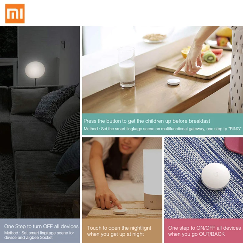 Беспроводной переключатель XIAOMI Mi умный дом приложение работает с шлюзом xiomi Wifi