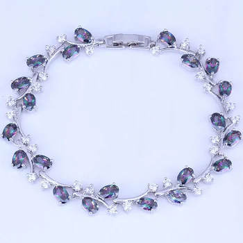 

Love Monologue Beautiful Mystic Cubic Zirconia Tree branches Silver Color Bracelets Length 19.5 CM B0045