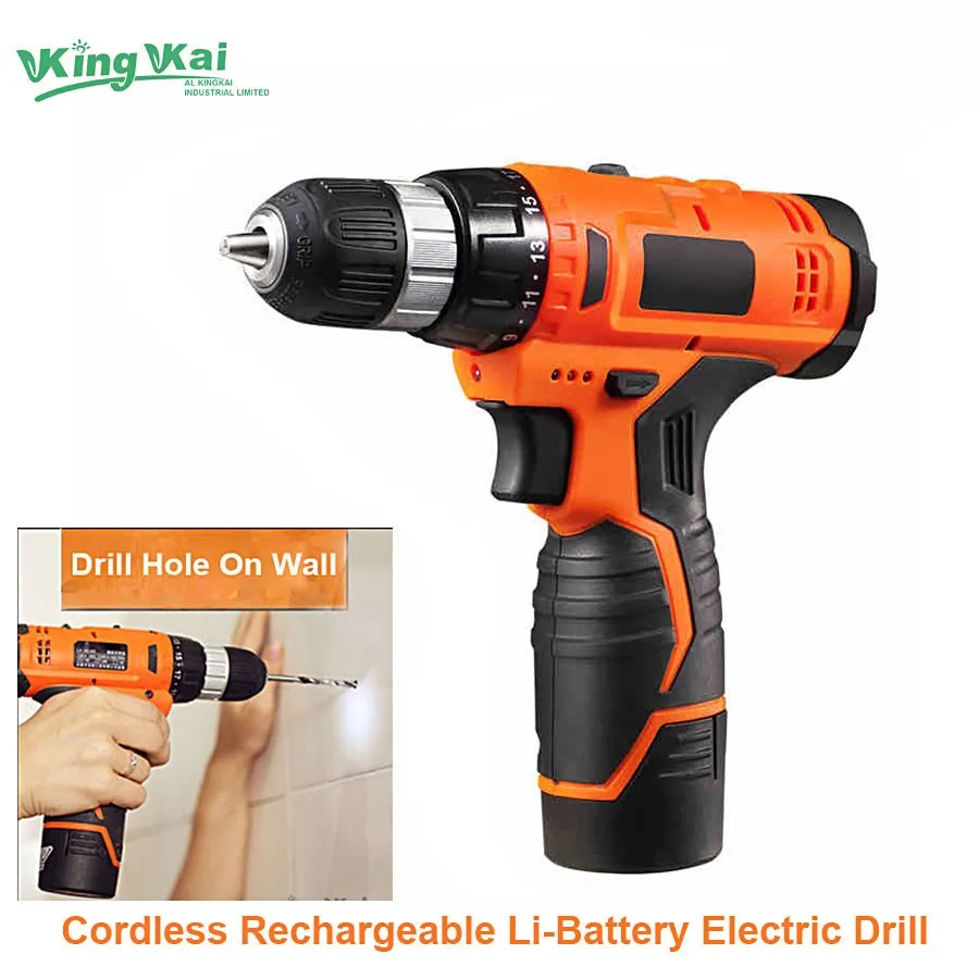 Cordless Lithium Battery Electric Drill-0001