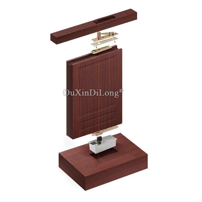 High Quality 1Set Heavy Duty Door Pivot Hinges 360 Degree Rotary Floor Spring Door Hinges Install Up and Down Load-bearing 400KG