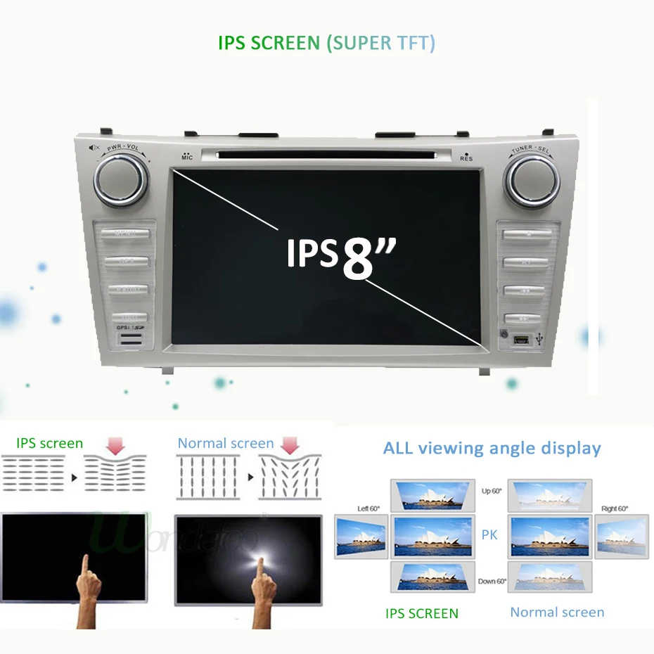 Discount DSP IPS Android 9.0 4G 64G AV Output 2 DIN DVD PLAYER For Toyota Camry 2007 2008 2009 2010 GPS Radio Stereo Navigation Screen PC 4