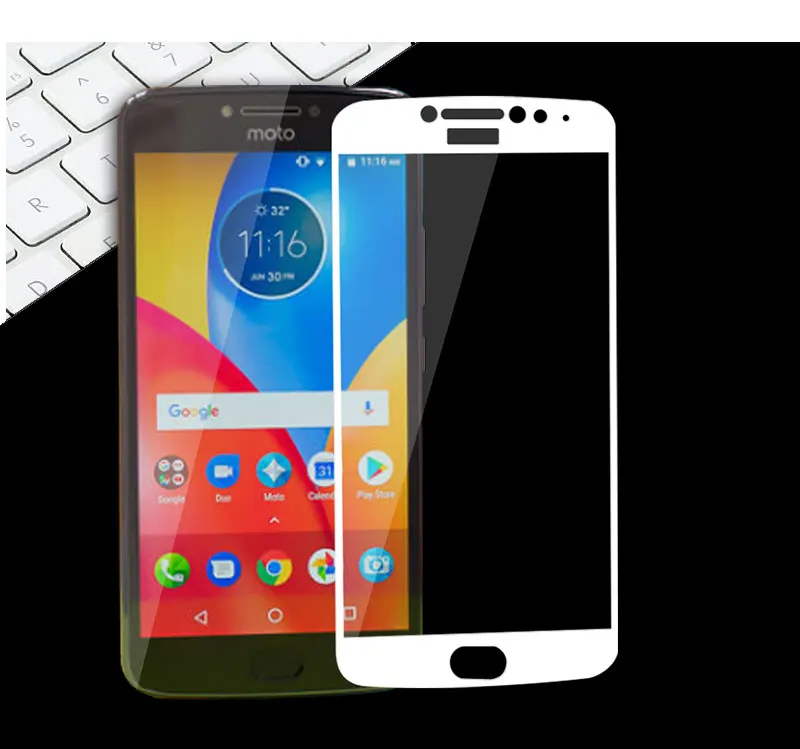 Полное покрытие из закаленного стекла для Motorola E4 Plus, Защитное стекло для экрана телефона или Moto E4 Plus, Защитная пленка для Moto E4Plus