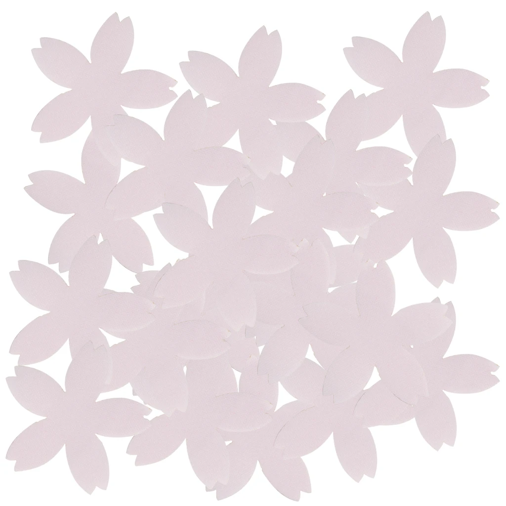 100pcs Cut Out Satin Drill Fabric Flower Pieces for DIY Wedding Bridal Craft 4cm