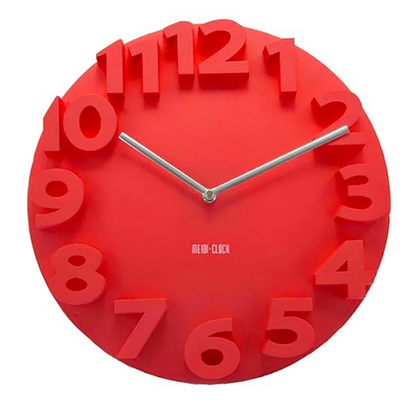 Big 3D Round wall clock digital large decorative wall clock modern