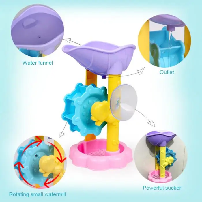 1 Набор, игрушка для ванной, душ, спрей, вода, водное колесо, ванна, аксессуары для ванной, для детей, M09