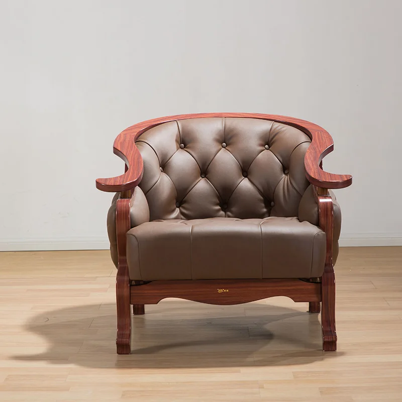 Minimalist modern antique High quality environmental simulation leather single sofa living room furniture elegant sofas