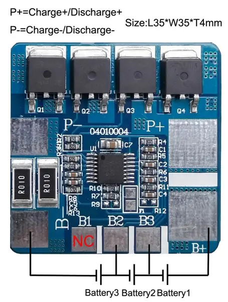 

Protection Circuit 3S 10A BMS PCM PCB Battery Protection Board For 11.1V Li-ion lithium Battery Cell Pack SH04010004-LX3S10A