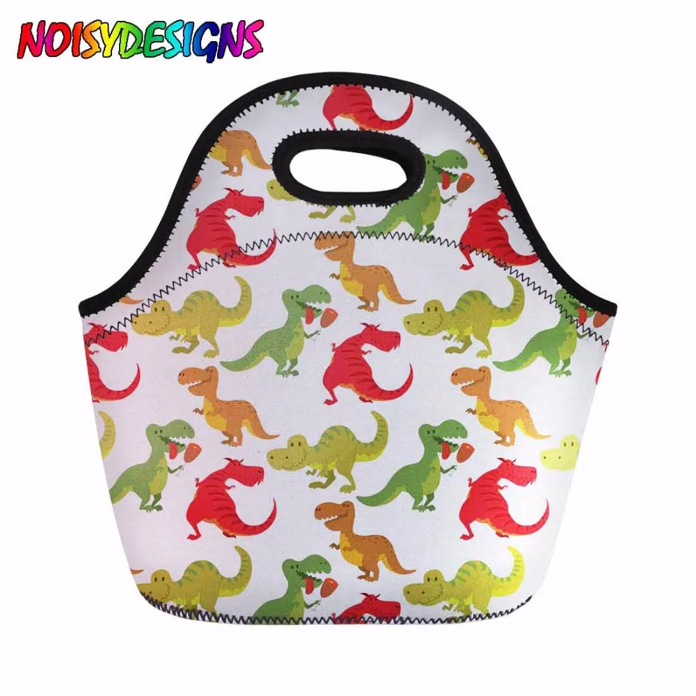 Bolsa do Refrigerador Portátil para Meninas Mulheres Almoço Isolados Térmico Senhoras Dinossauro Tyrannosaurus Mão Tote Bolsa Mochila Kawaii Alimentos