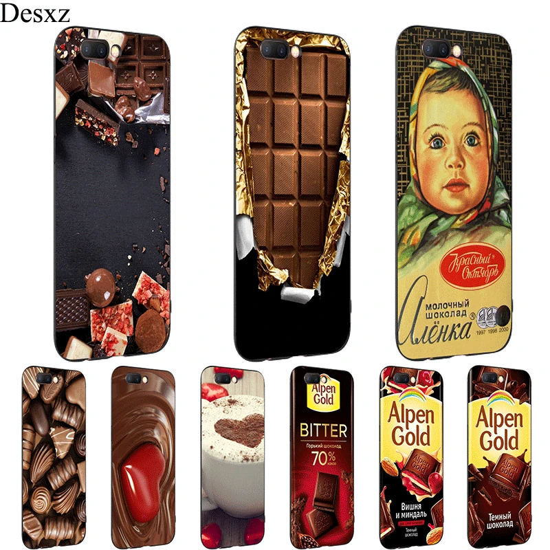 

Desxz Cell Phone Case Silicone Chocolate For OPPO A3s A5 A39 A57 F1s A59 A83 A1 A73 F5 F7 F9 A7X R9 R9S R11 Cover