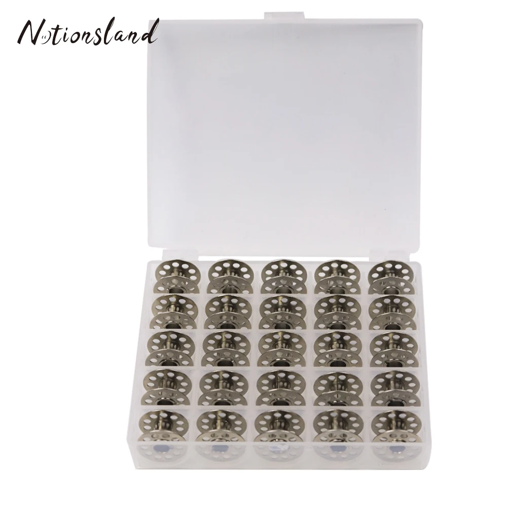 

Household 25pcs Stainless Steel Sewing Machine Bobbins Spools for Home Sewing Machine Needlework Craft Tools