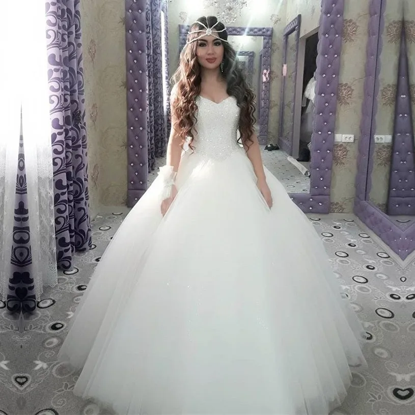 drop waist ball gown wedding dress